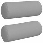 Cuscini a rullo 2 pcs Grigio Nuvola Ø 15 x 40 cm Tessuto