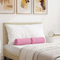 Cuscini a rullo 2 pcs Rosa Ø 15 x 40 cm Tessuto