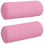 Cuscini a rullo 2 pcs Rosa Ø 15 x 40 cm Tessuto