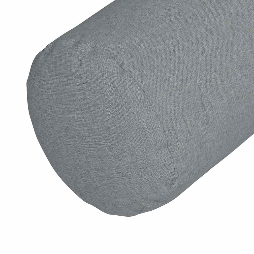Cuscini a rullo 2 pcs Grigio chiaro Ø 25 x 70 cm Tessuto