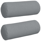 Cuscini a rullo 2 pcs Grigio chiaro Ø 25 x 70 cm Tessuto