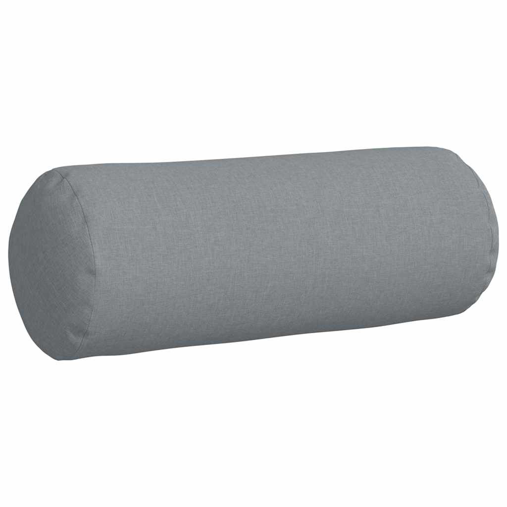 Cuscini a rullo 2 pcs Grigio chiaro Ø 25 x 70 cm Tessuto