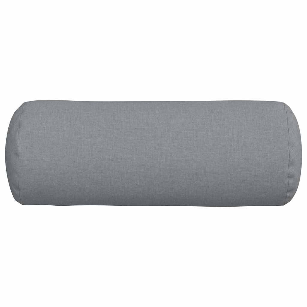 Cuscini a rullo 2 pcs Grigio chiaro Ø 25 x 70 cm Tessuto
