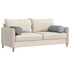 Cuscini a rullo 2 pcs Grigio chiaro Ø 25 x 70 cm Tessuto