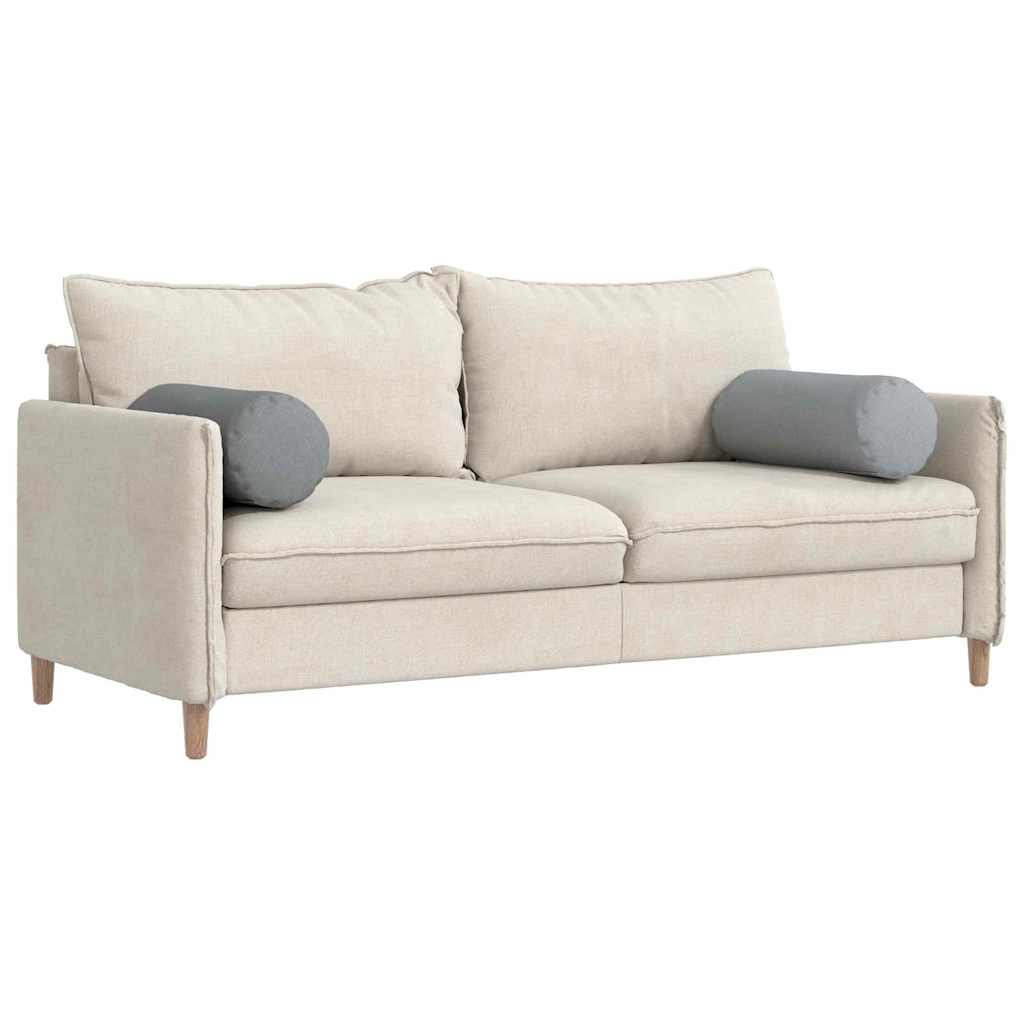 Cuscini a rullo 2 pcs Grigio chiaro Ø 25 x 70 cm Tessuto