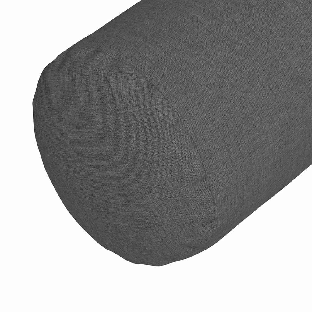 Cuscini a rullo 2 pcs Grigio scuro Ø 25 x 70 cm Tessuto