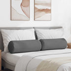 Cuscini a rullo 2 pcs Grigio scuro Ø 25 x 70 cm Tessuto