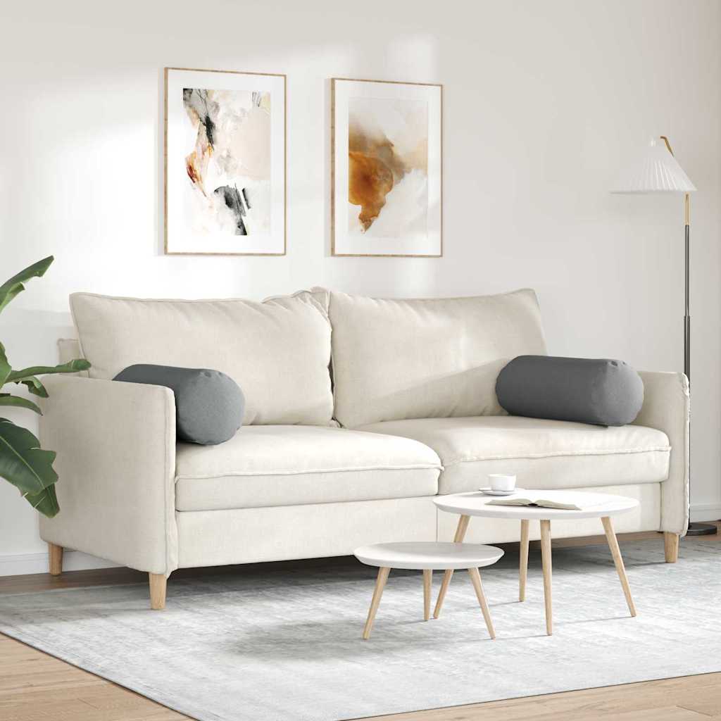 Cuscini a rullo 2 pcs Grigio scuro Ø 25 x 70 cm Tessuto