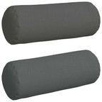 Cuscini a rullo 2 pcs Grigio scuro Ø 25 x 70 cm Tessuto