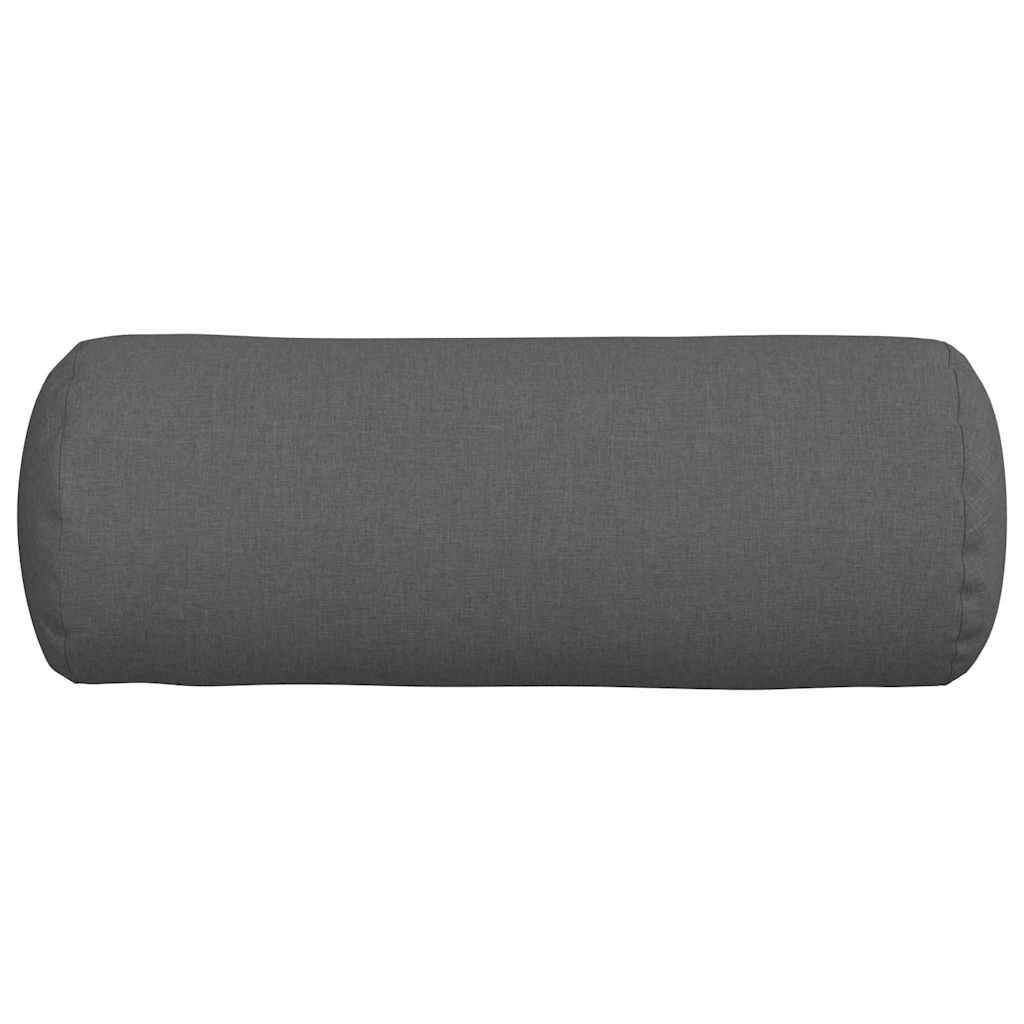 Cuscini a rullo 2 pcs Grigio scuro Ø 25 x 70 cm Tessuto