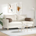 Cuscini a rullo 2 pcs Marrone Ø 25 x 70 cm Tessuto