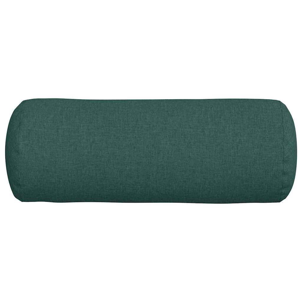 Cuscini a rullo 2 pcs Verde Scuro Ø 25 x 70 cm Tessuto