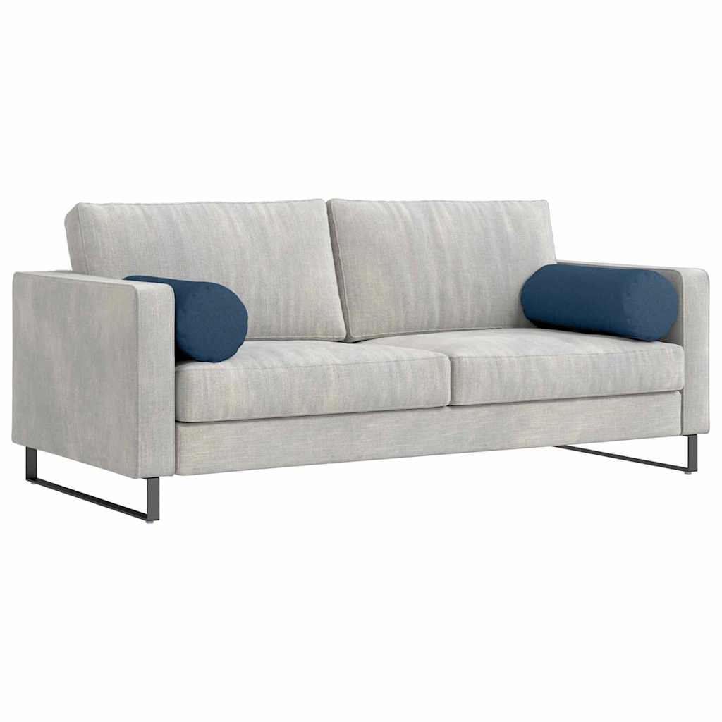 Cuscini a rullo 2 pcs Blu Ø 25 x 70 cm Tessuto