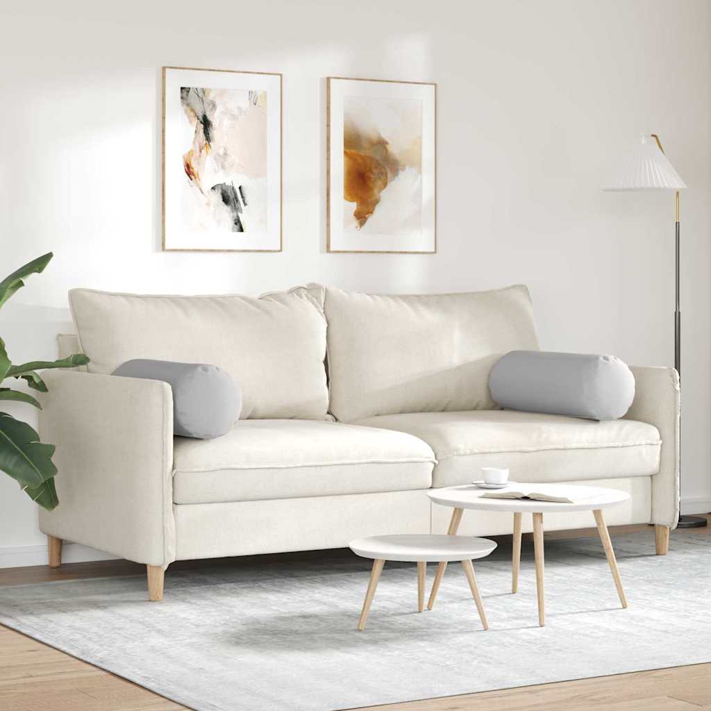 Cuscini a rullo 2 pcs Grigio Nuvola Ø 25 x 70 cm Tessuto