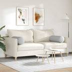 Cuscini a rullo 2 pcs Grigio Nuvola Ø 25 x 70 cm Tessuto