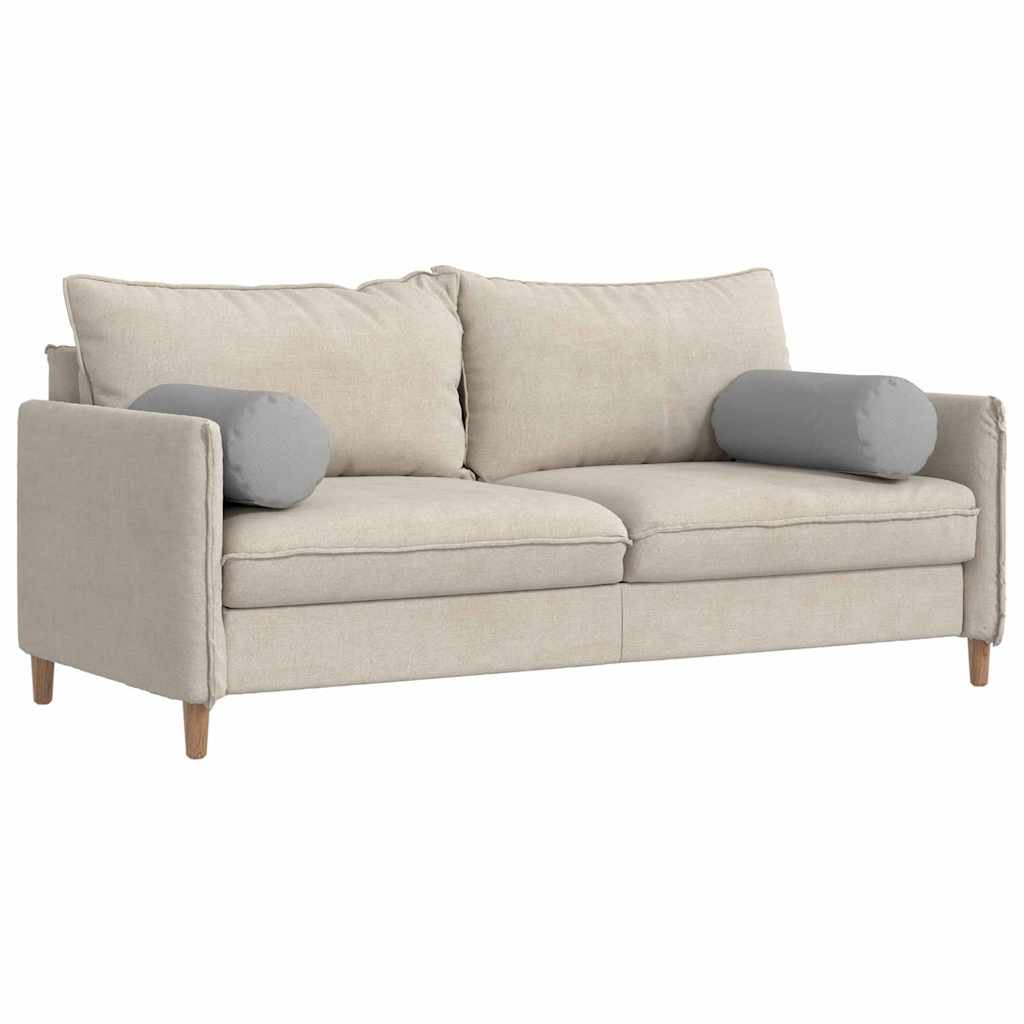 Cuscini a rullo 2 pcs Grigio Nuvola Ø 25 x 70 cm Tessuto