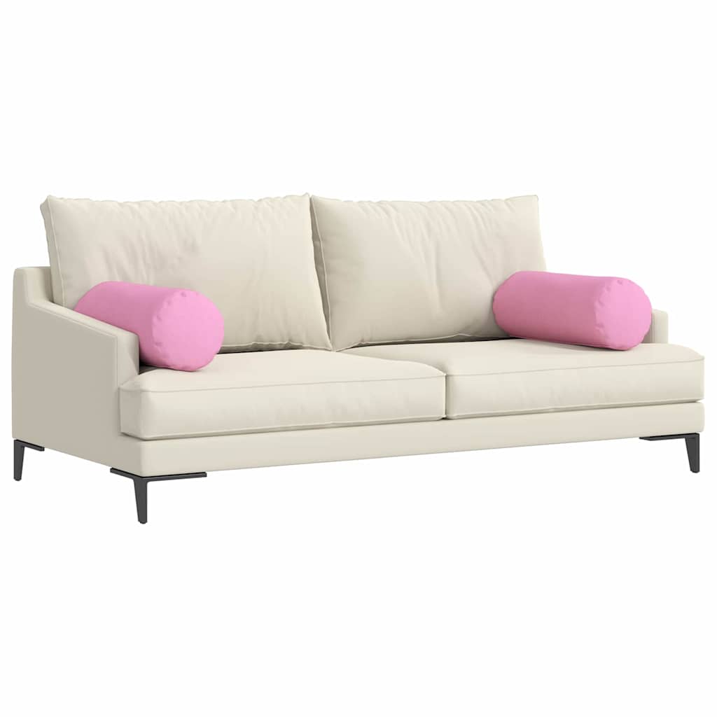 Cuscini a rullo 2 pcs Rosa Ø 25 x 70 cm Tessuto