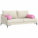 Cuscini a rullo 2 pcs Rosa Ø 25 x 70 cm Tessuto