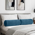 Cuscini a rullo 2 pcs Blu Ø 25 x 70 cm Tessuto in Cords