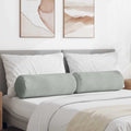Cuscini a rullo 2 pcs Grigio chiaro Ø 25 x 70 cm
