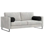 Cuscini a rullo 2 pcs Nero Ø 25 x 70 cm Tessuto in Cords