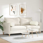 Cuscini a rullo 2 pcs Crema Ø 25 x 70 cm Tessuto in Cords