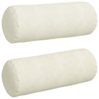 Cuscini a rullo 2 pcs Crema Ø 25 x 70 cm Tessuto in Cords