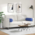 Cuscini a rullo 2 pcs Blu Polizia Ø 25 x 70 cm Tessuto in Cords