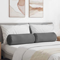 Cuscini a rullo 2 pcs Grigio scuro Ø 25 x 70 cm