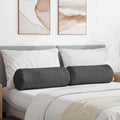 Cuscini a rullo 2 pcs Grigio scuro Ø 25 x 70 cm