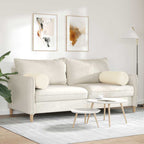 Cuscini a rullo 2 pcs Crema Ø 25 x 70 cm Tessuto in Cords