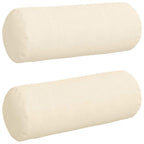 Cuscini a rullo 2 pcs Crema Ø 25 x 70 cm Tessuto in Cords