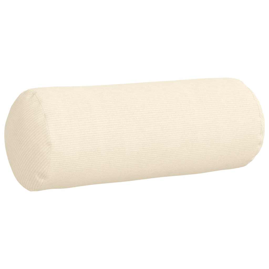 Cuscini a rullo 2 pcs Crema Ø 25 x 70 cm Tessuto in Cords