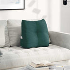 Cuscino per Schiena Verde Scuro 45 x 24 x 50 cm Tessuto
