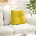 Cuscino per Schiena Giallo 45 x 24 x 50 cm Velluto