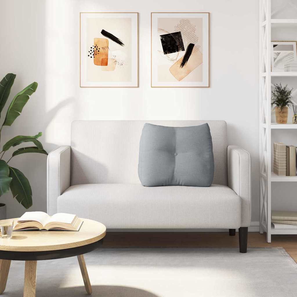 Cuscino per Schiena Grigio chiaro 60 x 24 x 50 cm Tessuto