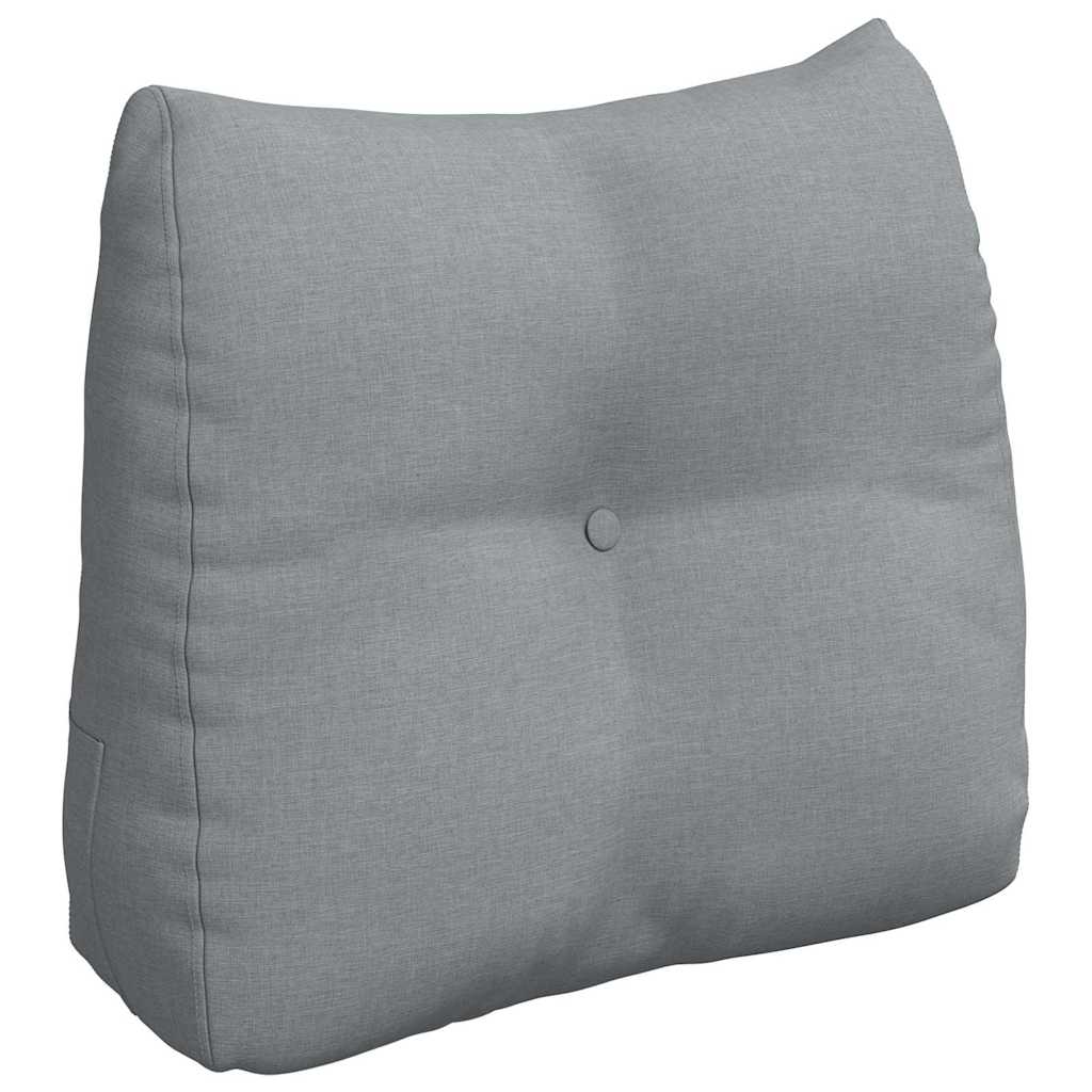 Cuscino per Schiena Grigio chiaro 60 x 24 x 50 cm Tessuto