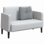 Cuscino per Schiena Grigio chiaro 60 x 24 x 50 cm Tessuto