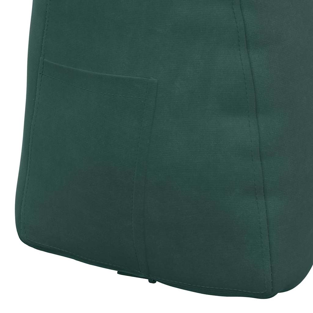 Cuscino per Schiena Verde Scuro 60 x 24 x 50 cm Velluto