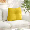 Cuscino per Schiena Giallo 60 x 24 x 50 cm Velluto