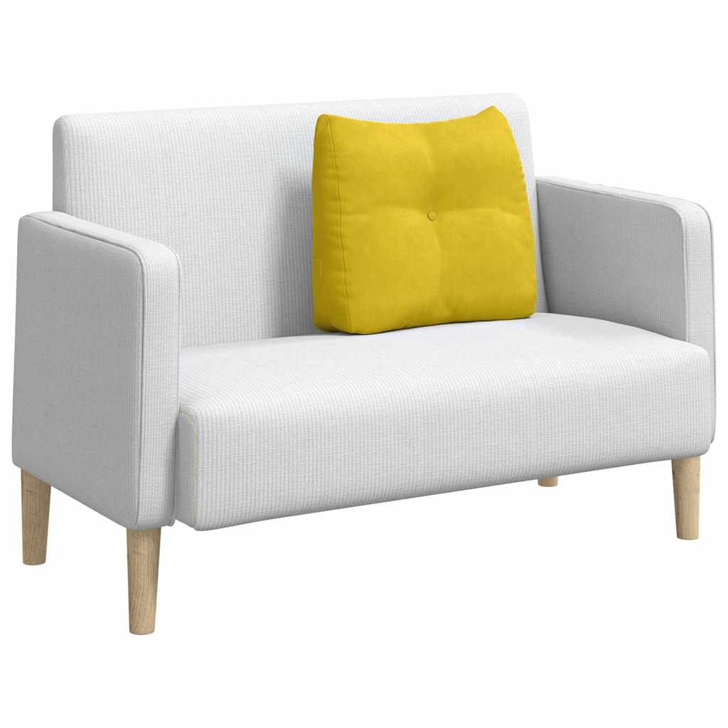 Cuscino per Schiena Giallo 60 x 24 x 50 cm Velluto