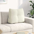 Cuscino per Schiena Crema 60 x 24 x 50 cm Velluto