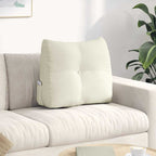 Cuscino per Schiena Crema 60 x 24 x 50 cm Velluto