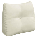 Cuscino per Schiena Crema 60 x 24 x 50 cm Velluto