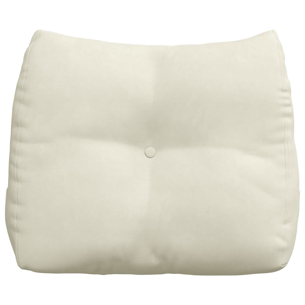 Cuscino per Schiena Crema 60 x 24 x 50 cm Velluto