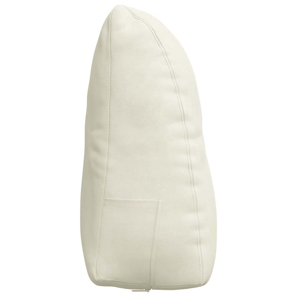 Cuscino per Schiena Crema 60 x 24 x 50 cm Velluto