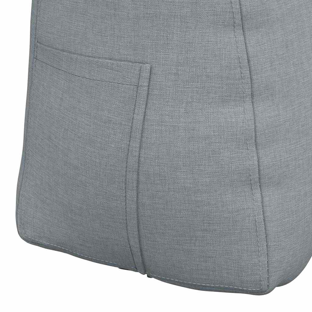Cuscino per Schiena Grigio chiaro 80 x 24 x 50 cm Tessuto