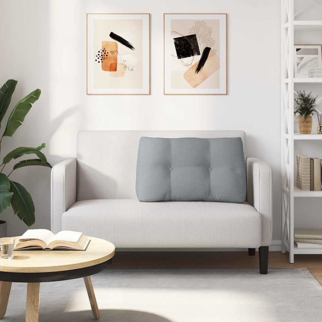 Cuscino per Schiena Grigio chiaro 80 x 24 x 50 cm Tessuto