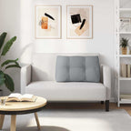 Cuscino per Schiena Grigio chiaro 80 x 24 x 50 cm Tessuto