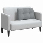 Cuscino per Schiena Grigio chiaro 80 x 24 x 50 cm Tessuto